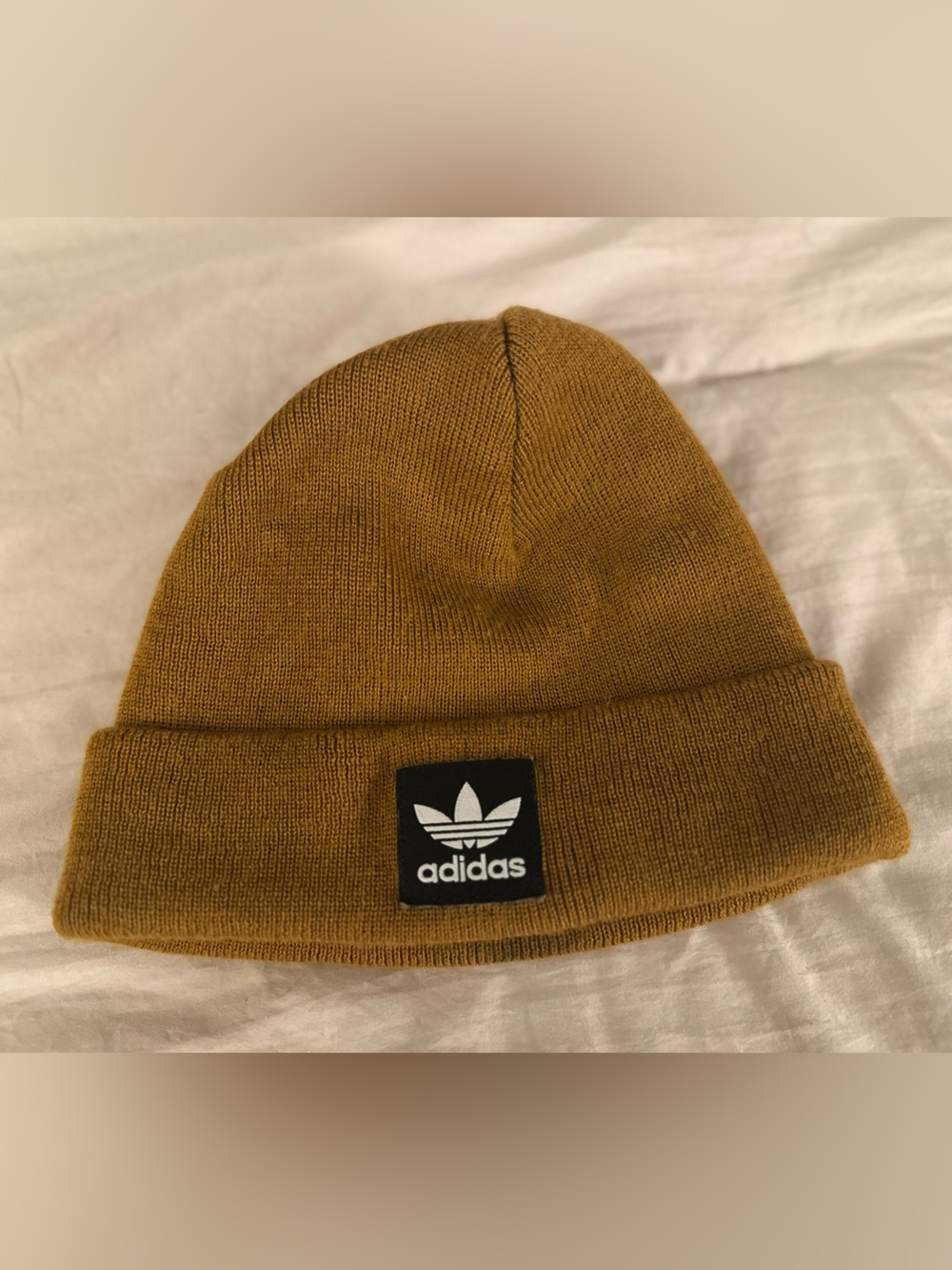 adidas Trefoil Cuffed Beanie - Mustard Brown